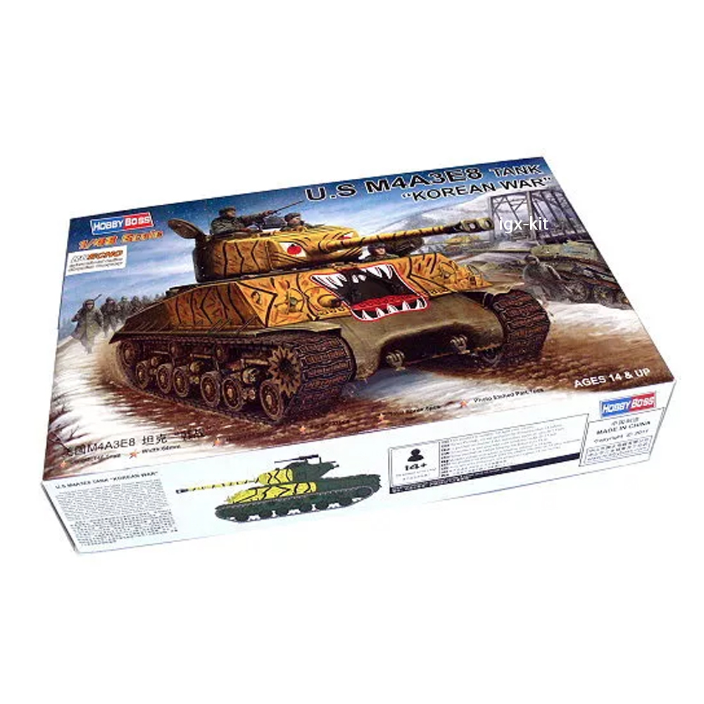 Model Kit Hobby - نموذج دبابة M4A3E8 الأمريكية من HobbyBoss
