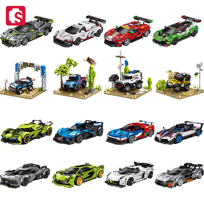 Model Kit Lamborghini - SEMBO سيارة رياضية اللبنات MOC سباق
