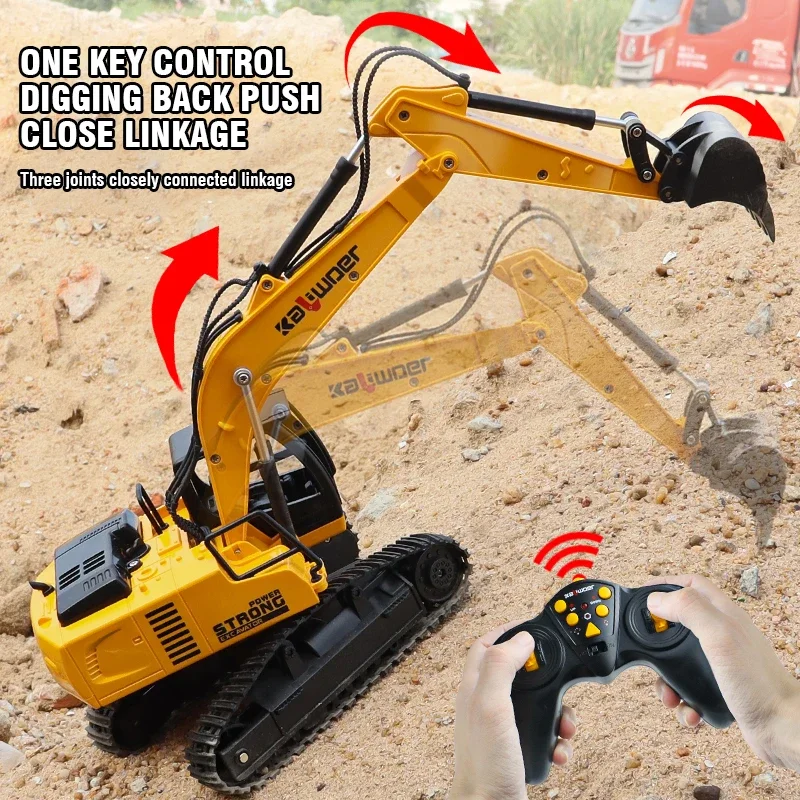 Model Kit Excavator - Huina Rc حفارة 1/24 9Ch التحكم