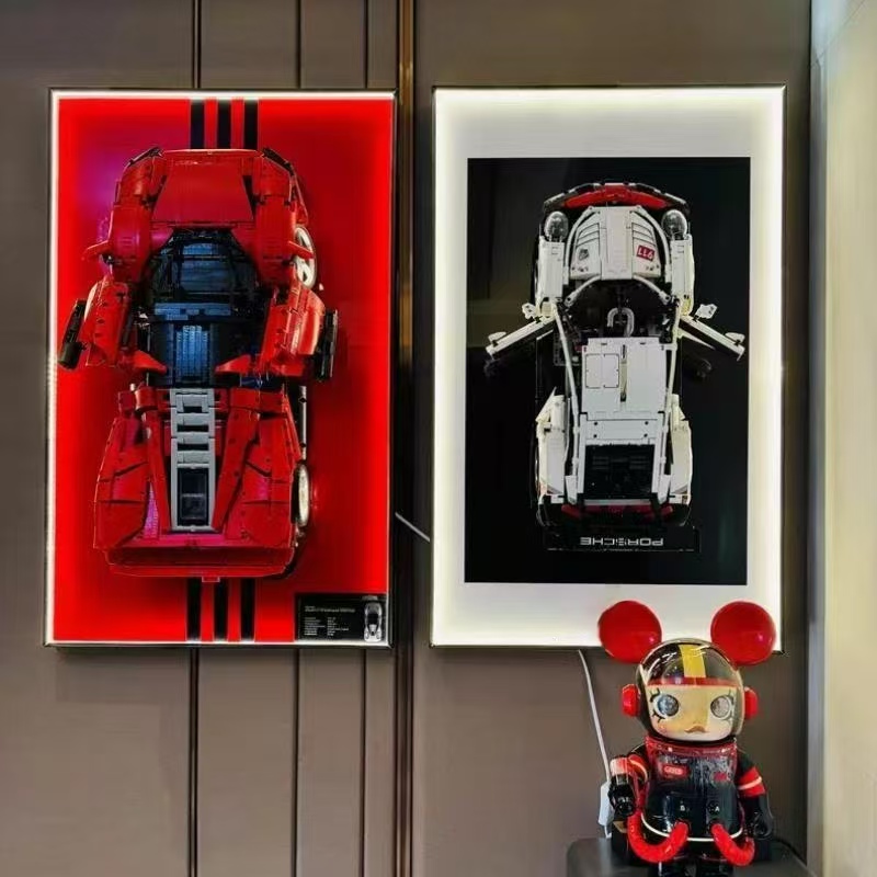 Model Kit Ferrari - لوحة عرض جدارية فقط مناسبة لنموذج