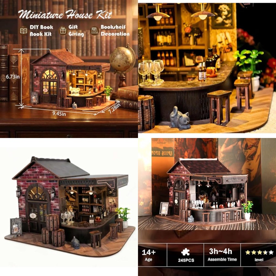 Model Kit Led - طقم بوك نوك، بيت دمى خشبي