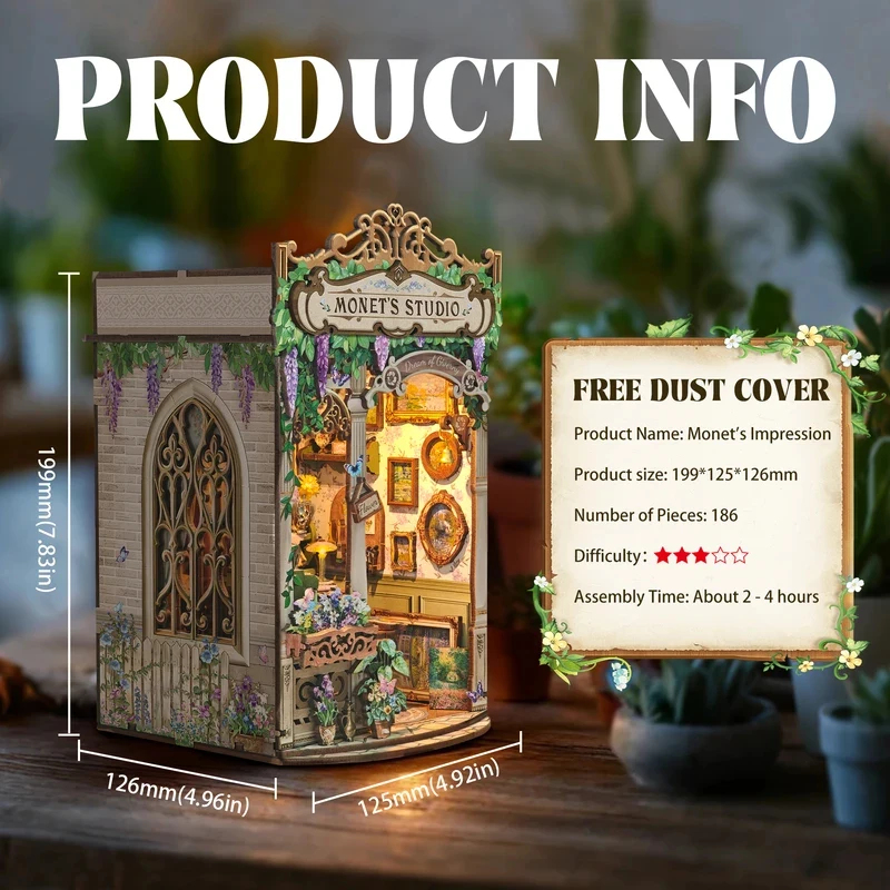 رف كتب خشبي على شكل استوديو مو - مراجعة Model Kit Studio وسعره