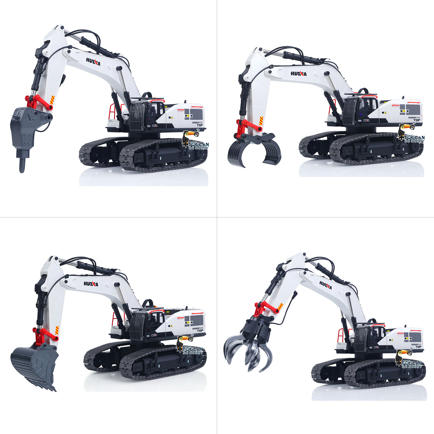 RC حفارة 1/14 HUINA شاحنة معدن - مراجعة Model Kit Excavator وسعره