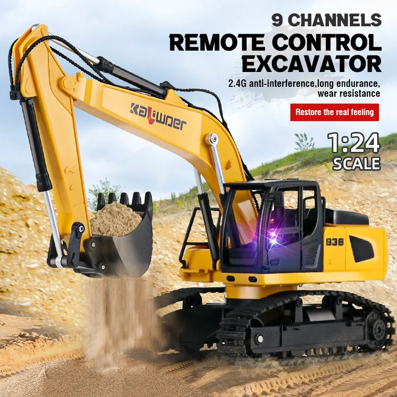 Huina Rc حفارة 1/24 9Ch التحكم - مراجعة Model Kit Excavator وسعره