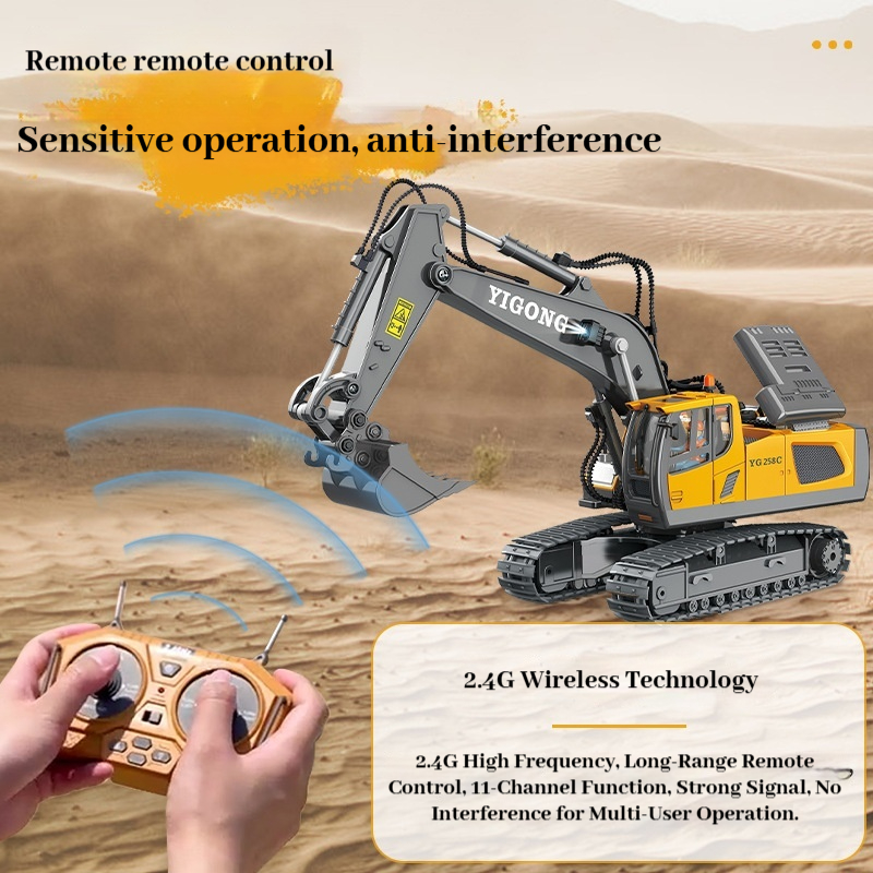 YIGONG مركبة هندسية بتحكم عن ب - مراجعة Model Kit Excavator وسعره